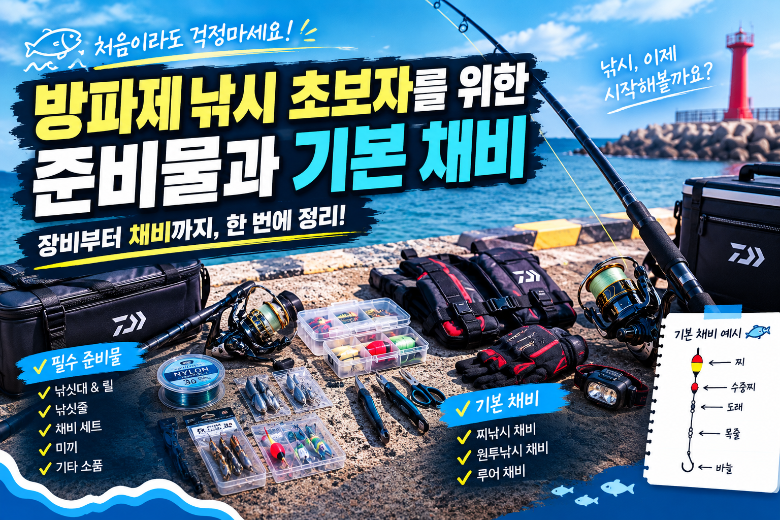 방파제 낚시 초보자를 위한 준비물과 기본 채비