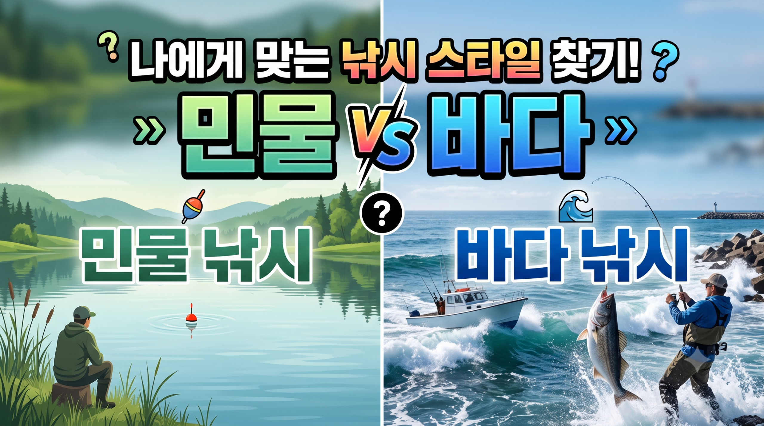민물낚시 vs 바다낚시: 초보자를 위한 나에게 맞는 낚시 스타일 찾기