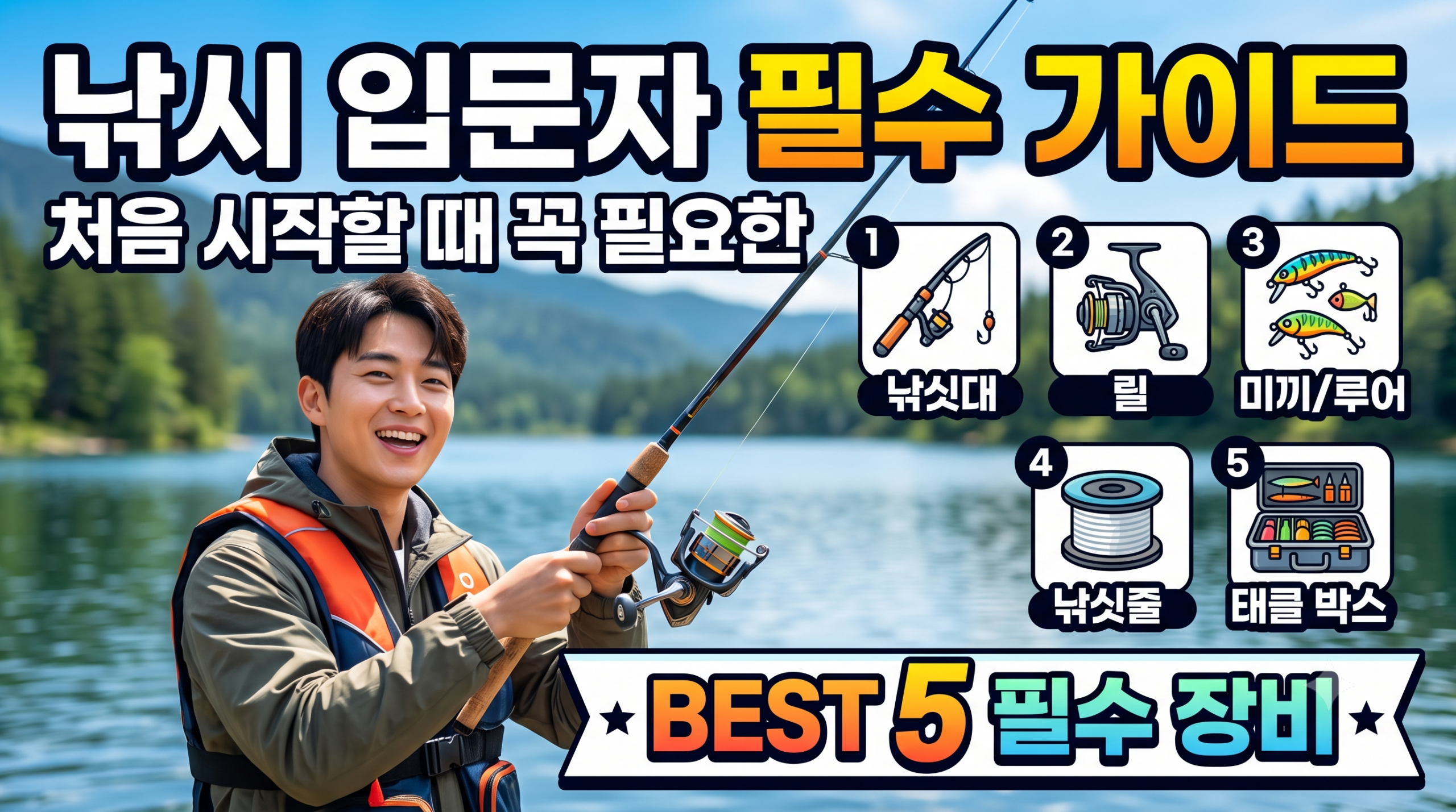 낚시 입문자 필수 가이드: 처음 시작할 때 꼭 필요한 낚시 장비 베스트 5